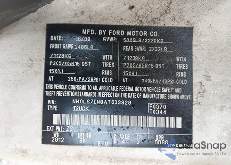 2010 Ford Transit Connect Xlt from USA, damaged, VIN NM0LS7DN8AT003828